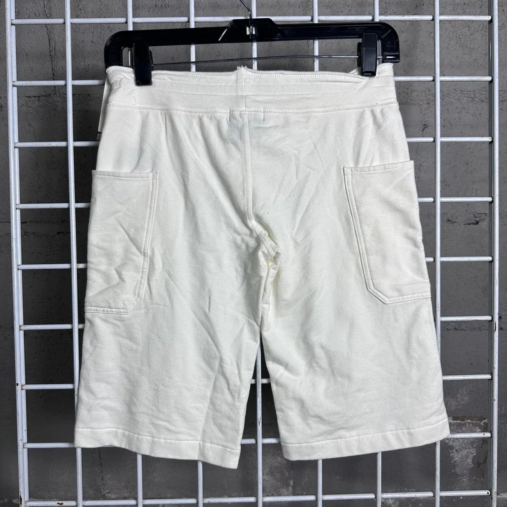 Ralph Lauren Kids White Cotton Terry Lounge Shorts‎ Drawstring Pockets Size 8-10